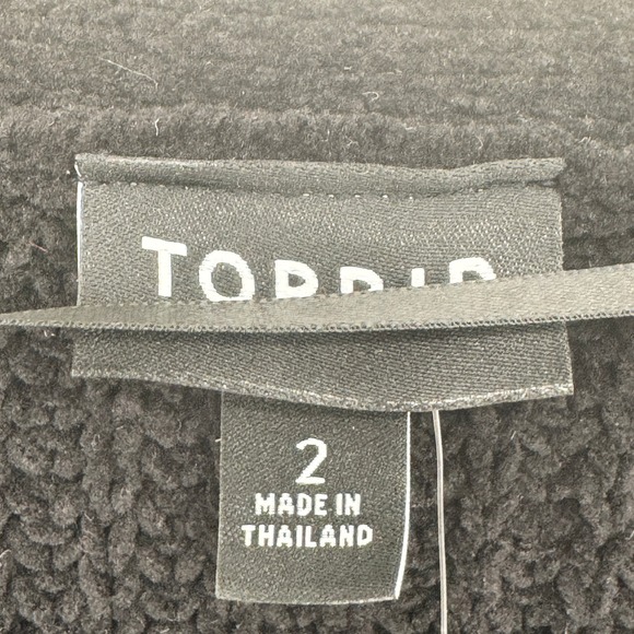 Torrid Womens 2X Black Tan Striped Raglan Button Down Cardigan Sweater NWT - Picture 4 of 13